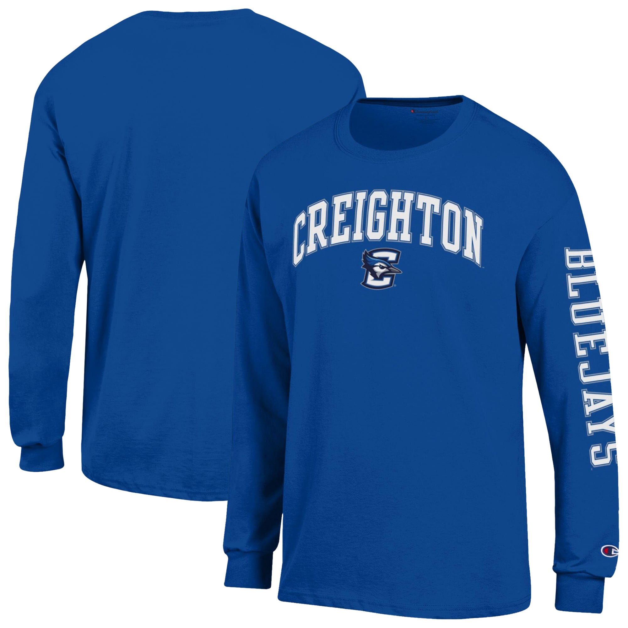 T-shirt à manches longues Champion Royal Creighton Bluejays pour homme