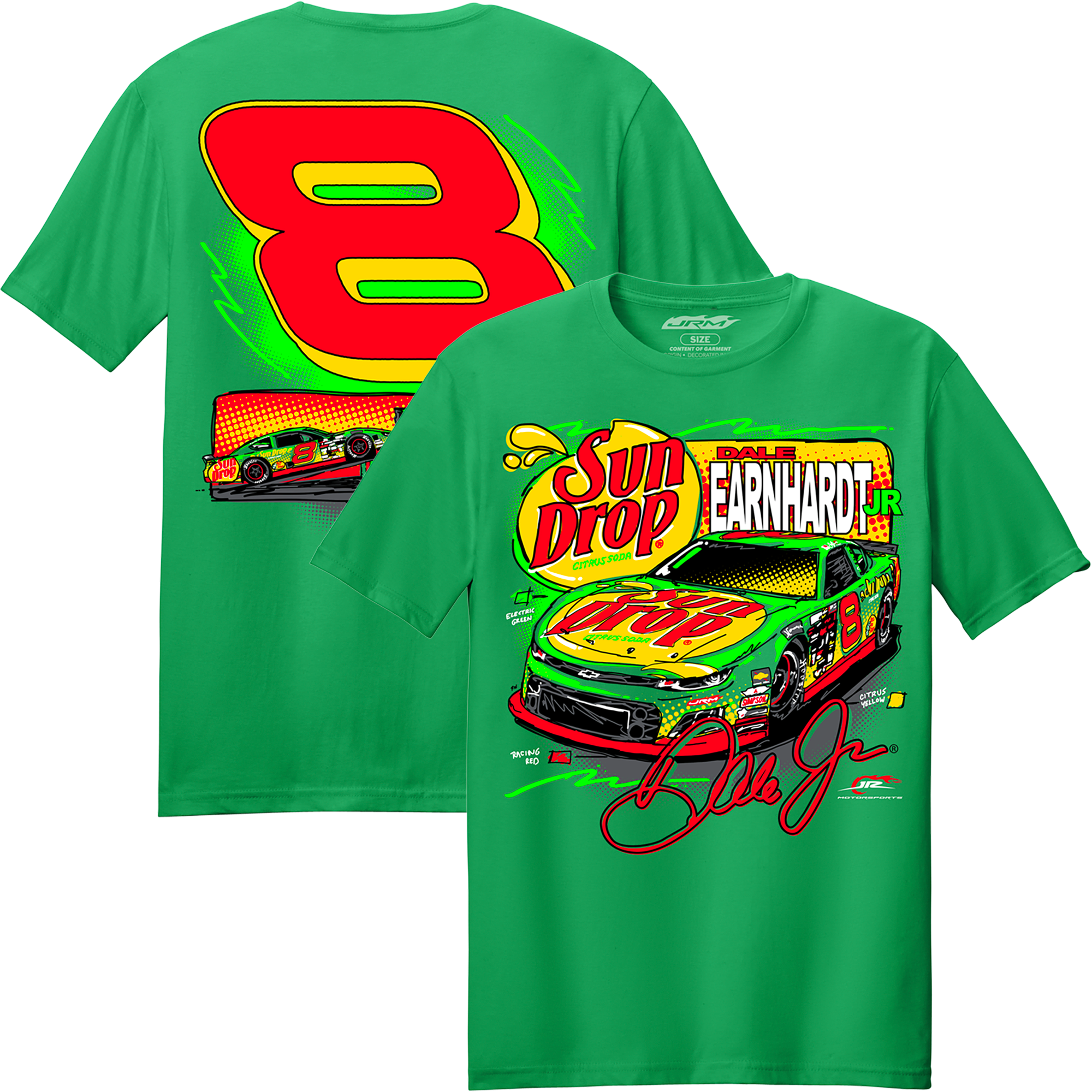 Men's Classic Ink Green Dale Earnhardt Jr. Sun Drop T-Shirt