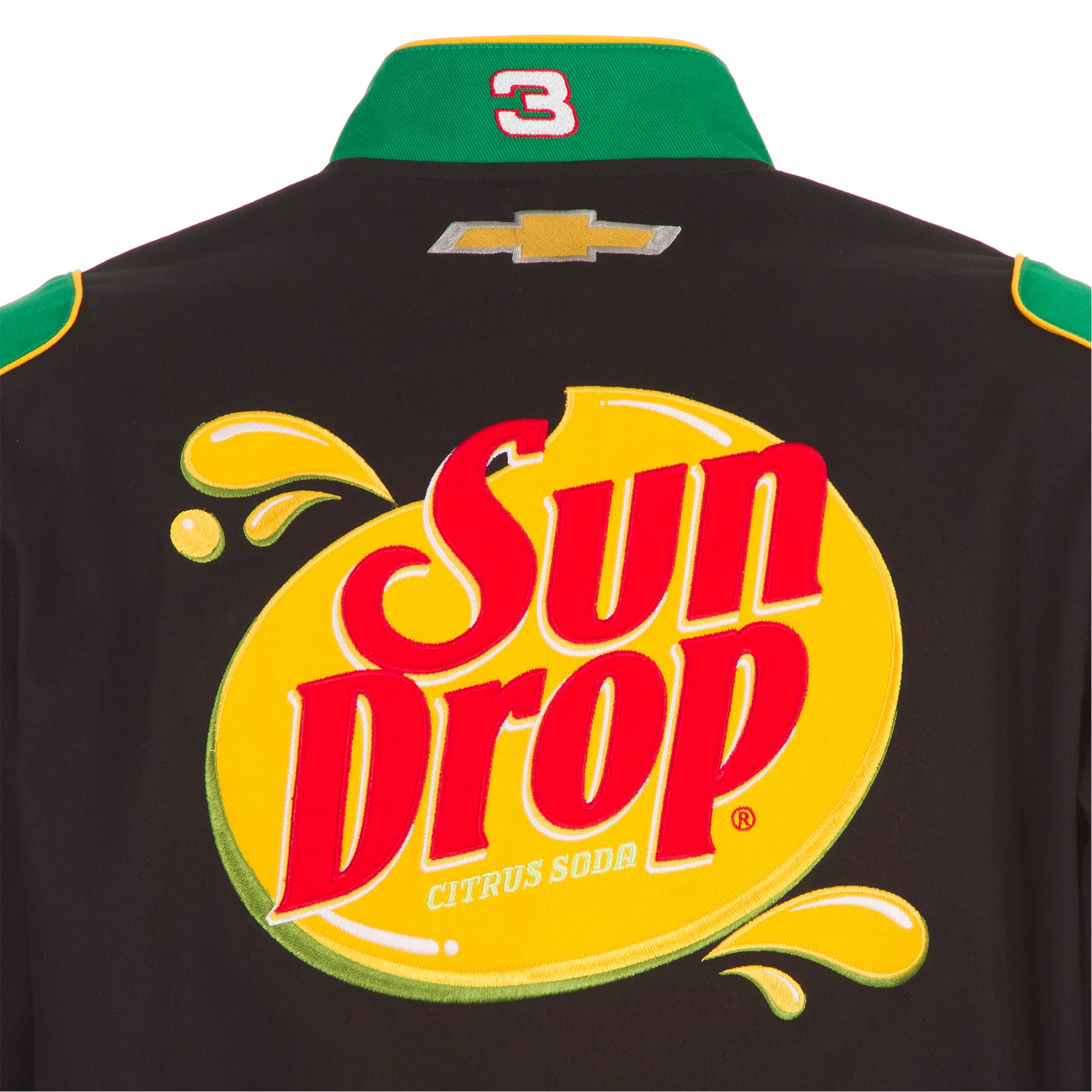 Men's Dale Earnhardt Jr. JH Design Black/Green Sun Drop Twill