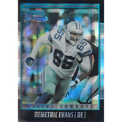 2001 Bowman Chrome Xfractors #210 Demetric Evans