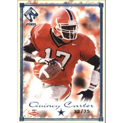 2001 Private Stock Blue Framed #123 Quincy Carter