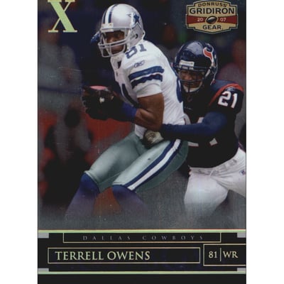 2007 Donruss Gridiron Gear Gold Holofoil X's #3 Terrell Owens