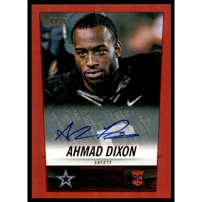 2014 Panini Hot Rookies Rookie Signatures Red #334 Ahmad Dixon/75