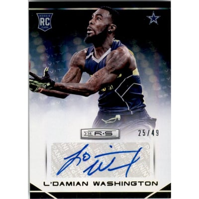 2014 Rookies and Stars Rookie Autographs Longevity Gold #164 L'Damian Washington/49