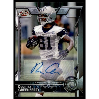 2015 Topps Chrome Rookie Autographs #187 Deontay Greenberry