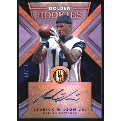 2018 Panini Gold Standard Golden Rookies Autographs Platinum #9 Cedrick Wilson Jr./49