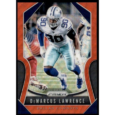 2019 Panini Prizm Prizms Red Wave #39 DeMarcus Lawrence