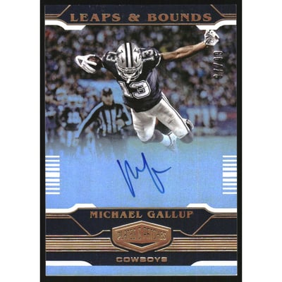 2020 Panini Plates and Patches Leaps and Bounds Autographs #11 Michael Gallup/99