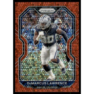 2020 Panini Prizm Prizms No Huddle Red #153 DeMarcus Lawrence