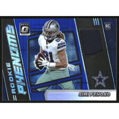 2021 Donruss Optic Rookie Phenoms Jerseys Horizontal Blue Hyper #42 Simi Fehoko