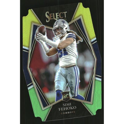 2021 Select Prizm Green and Yellow Die Cut #183 Simi Fehoko