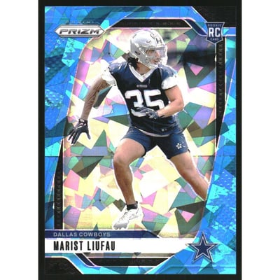 2024 Panini Prizm Prizms Blue Ice #372 Marist Liufau