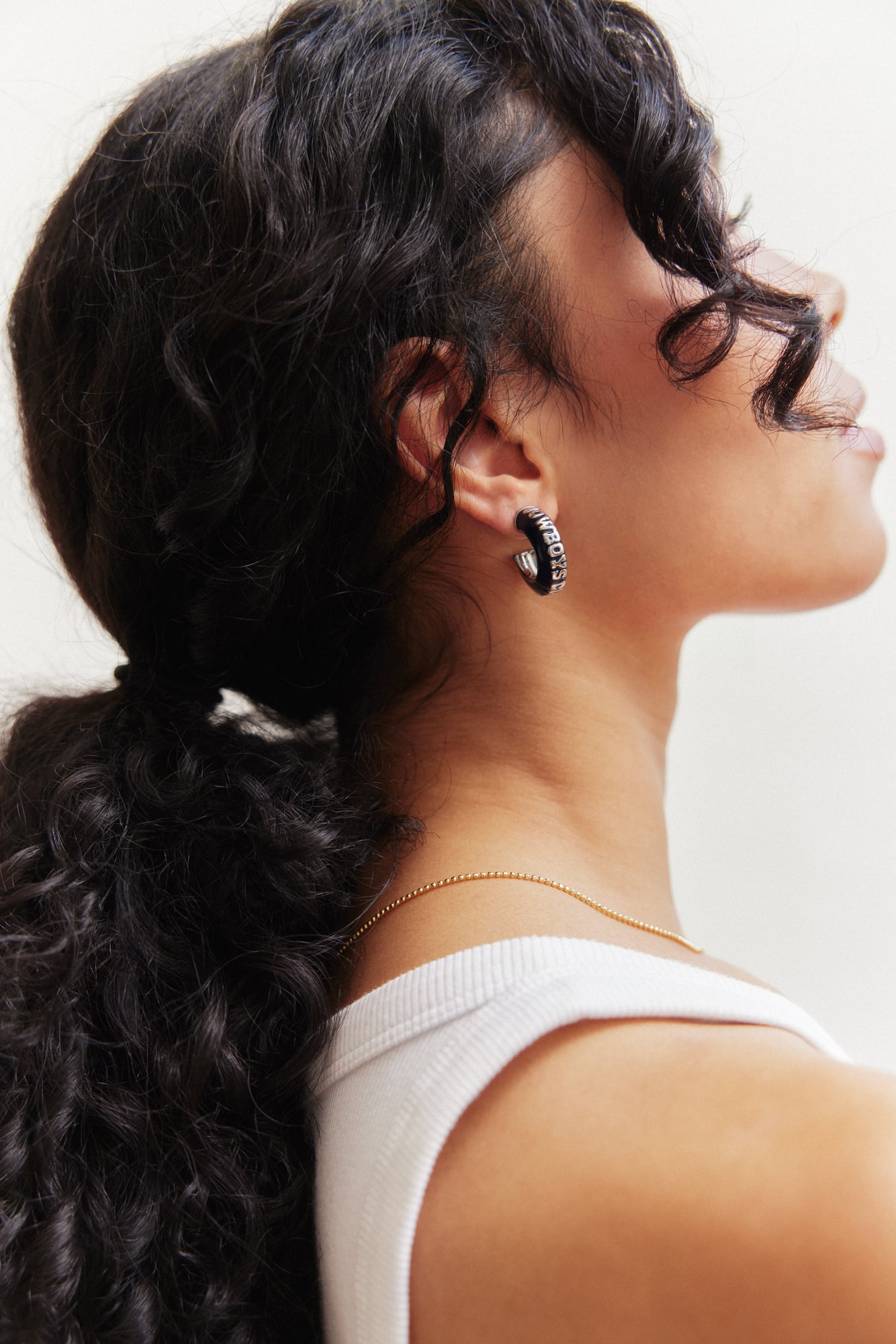 Boucles d'oreilles créoles en émail gonflé BaubleBar Dallas Cowboys