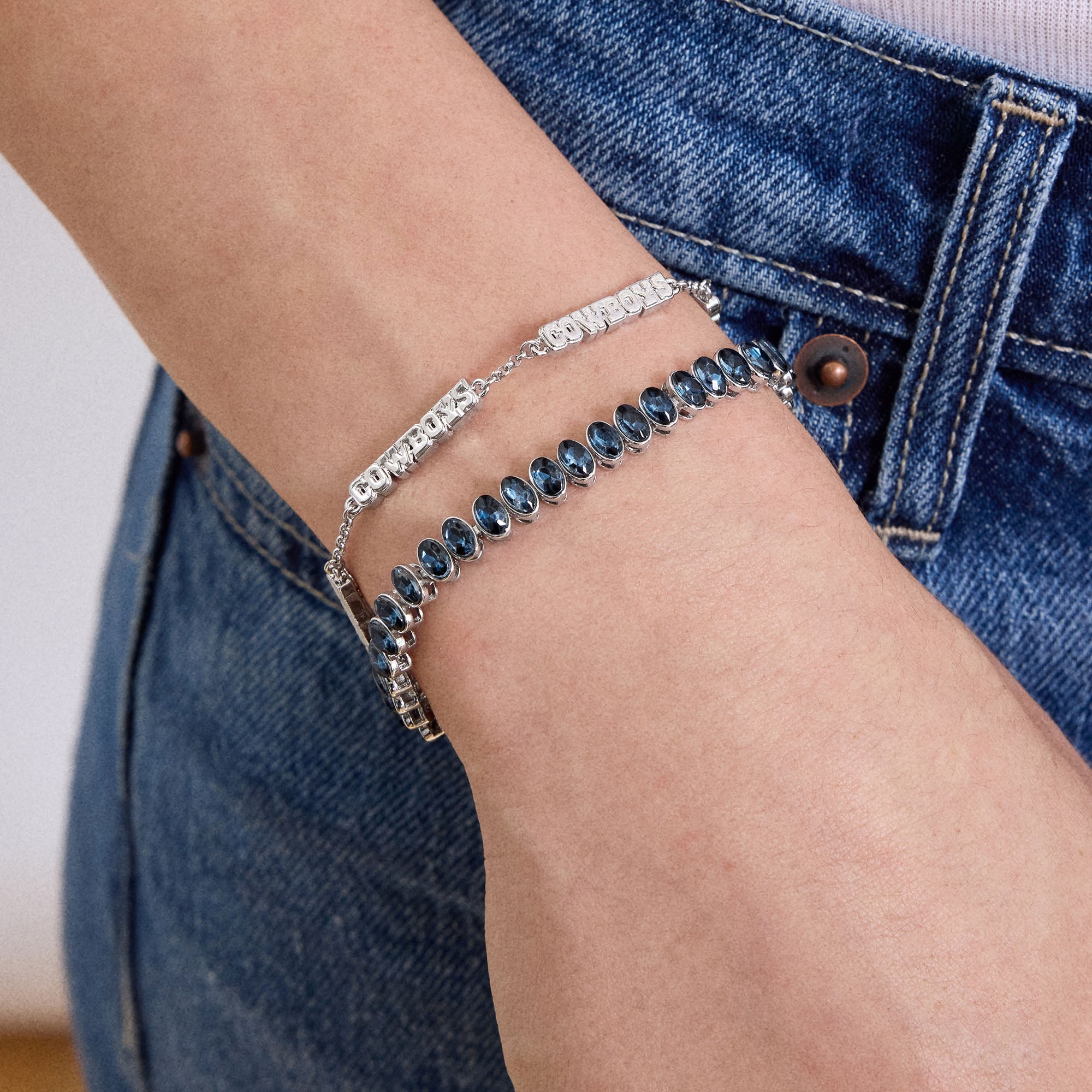 Ensemble de deux bracelets de tennis BaubleBar Dallas Cowboys