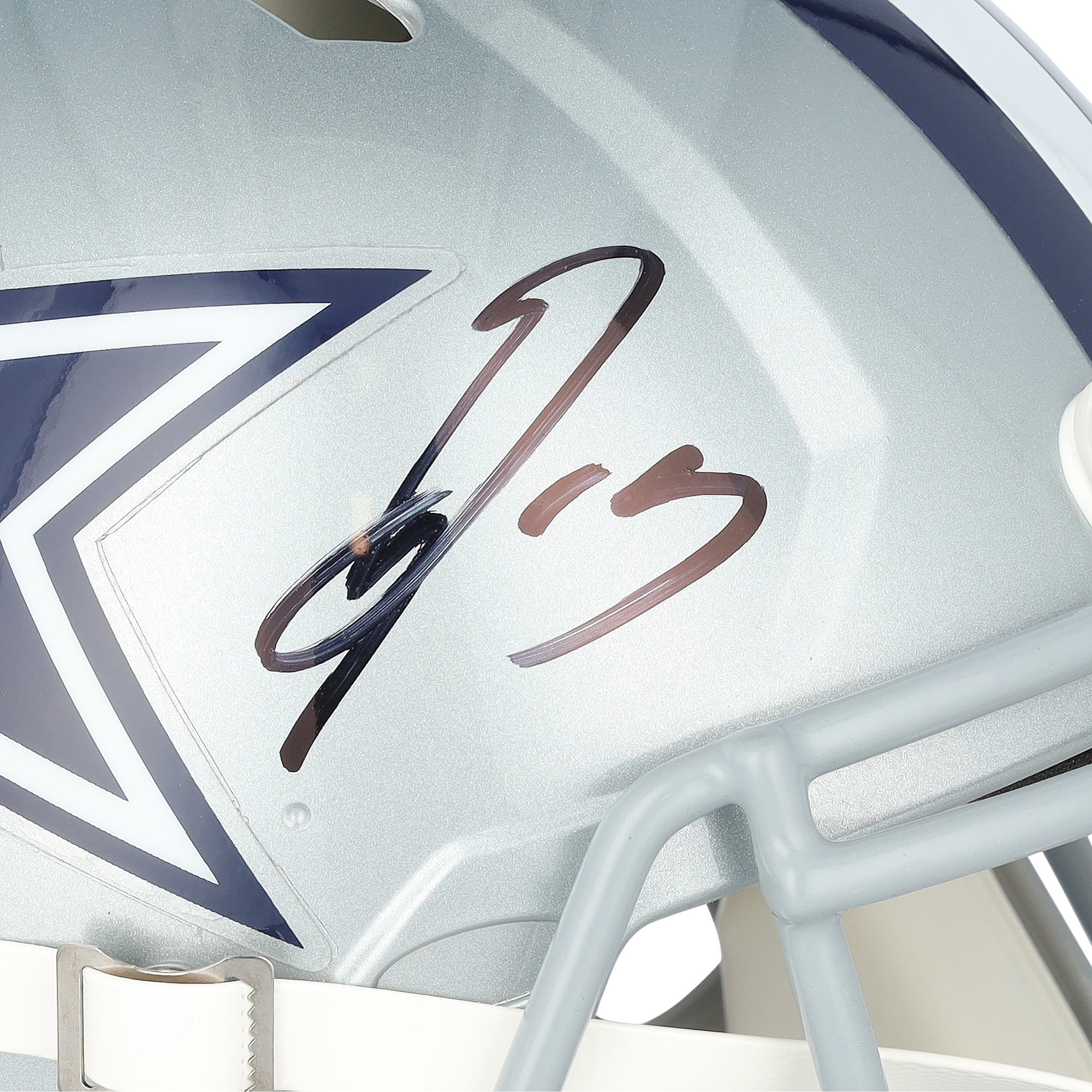 Casque Riddell Speed ​​Authentic autographié par CeeDee Lamb et George Pickens des Dallas Cowboys