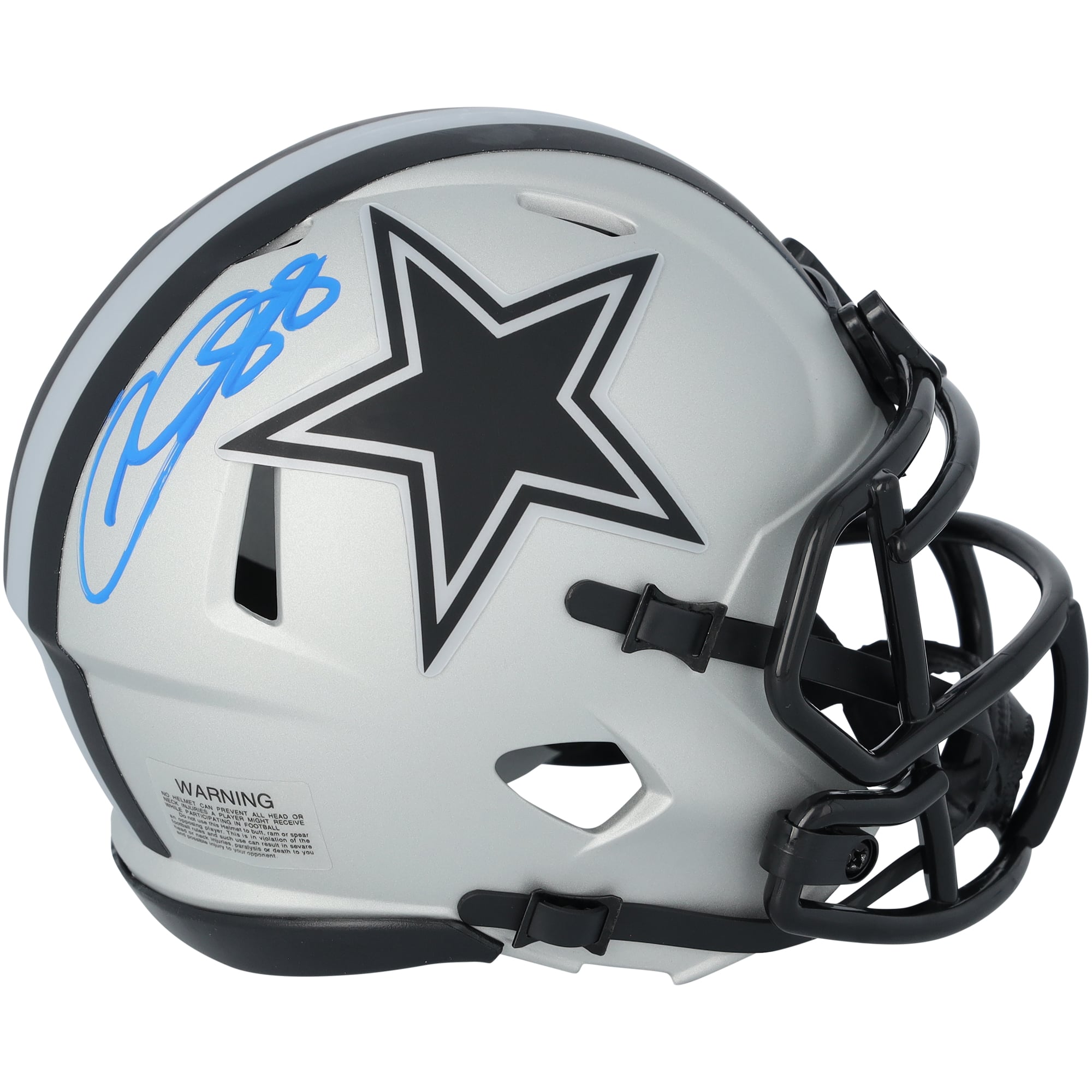 Casque Riddell Rave Speed Mini autographié par CeeDee Lamb des Cowboys de Dallas