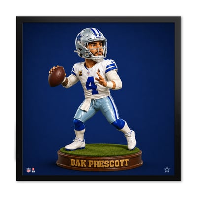 Dak Prescott Dallas Cowboys 13" x 13" Bobblehead Framed Print