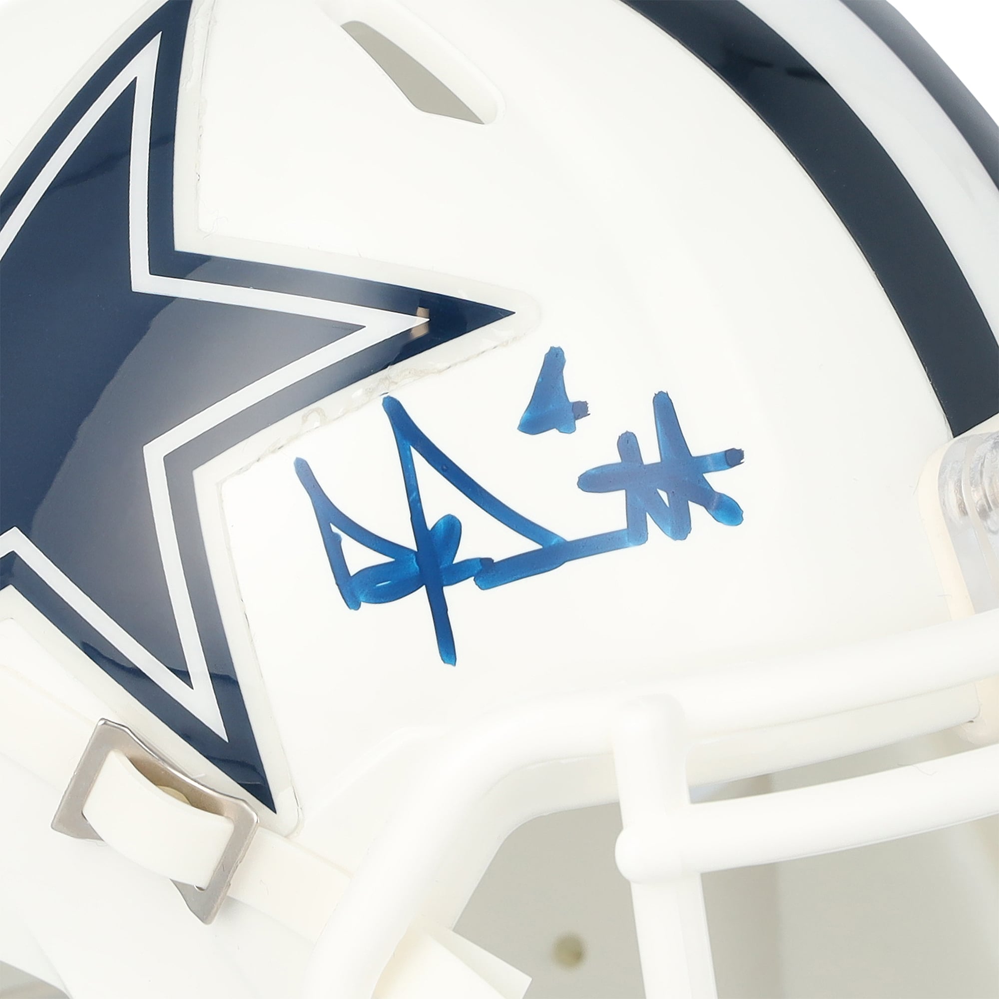 Mini-casque Riddell 2022 Alternate Speed ​​autographié par Dak Prescott des Dallas Cowboys