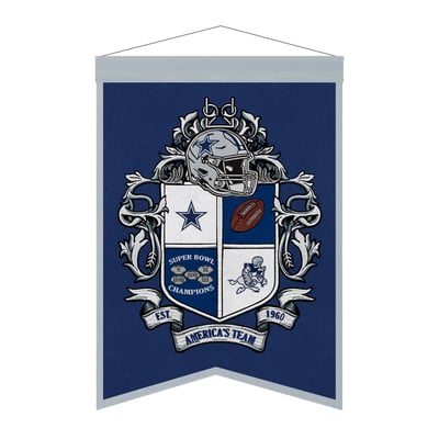 Dallas Cowboys 15" x 22" Crest Banner