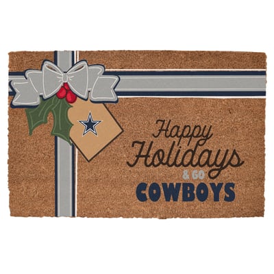 Dallas Cowboys 20" x 30" Holiday Gift Wrap Coir Door Mat
