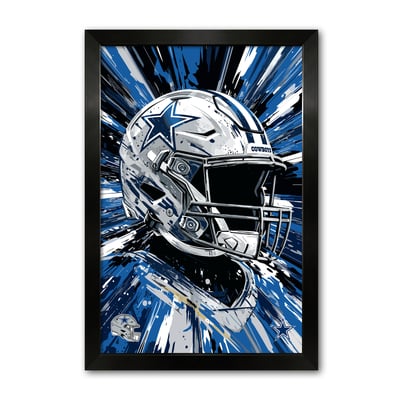 Dallas Cowboys 27" x 39" Framed Football Helmet Hyper Speed Art Print