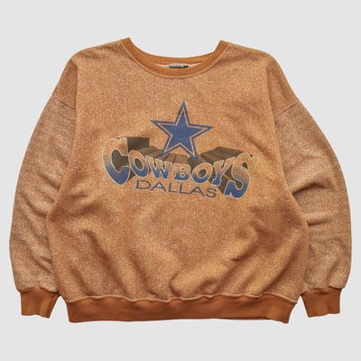 Dallas Cowboys 90s Pullover Sweatshirt - Clay - L by Fanatics Real Vintage