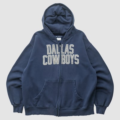Dallas Cowboys Cowboys Authentic Apparel 2010s Hooded Full Zip Sweatshirt - Navy - M by Fanatics Real Vintage