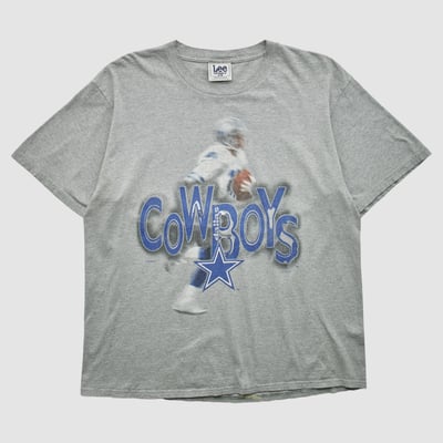 Dallas Cowboys Lee Apparel 90s T-shirt - Heather Gray - XL by Fanatics Real Vintage