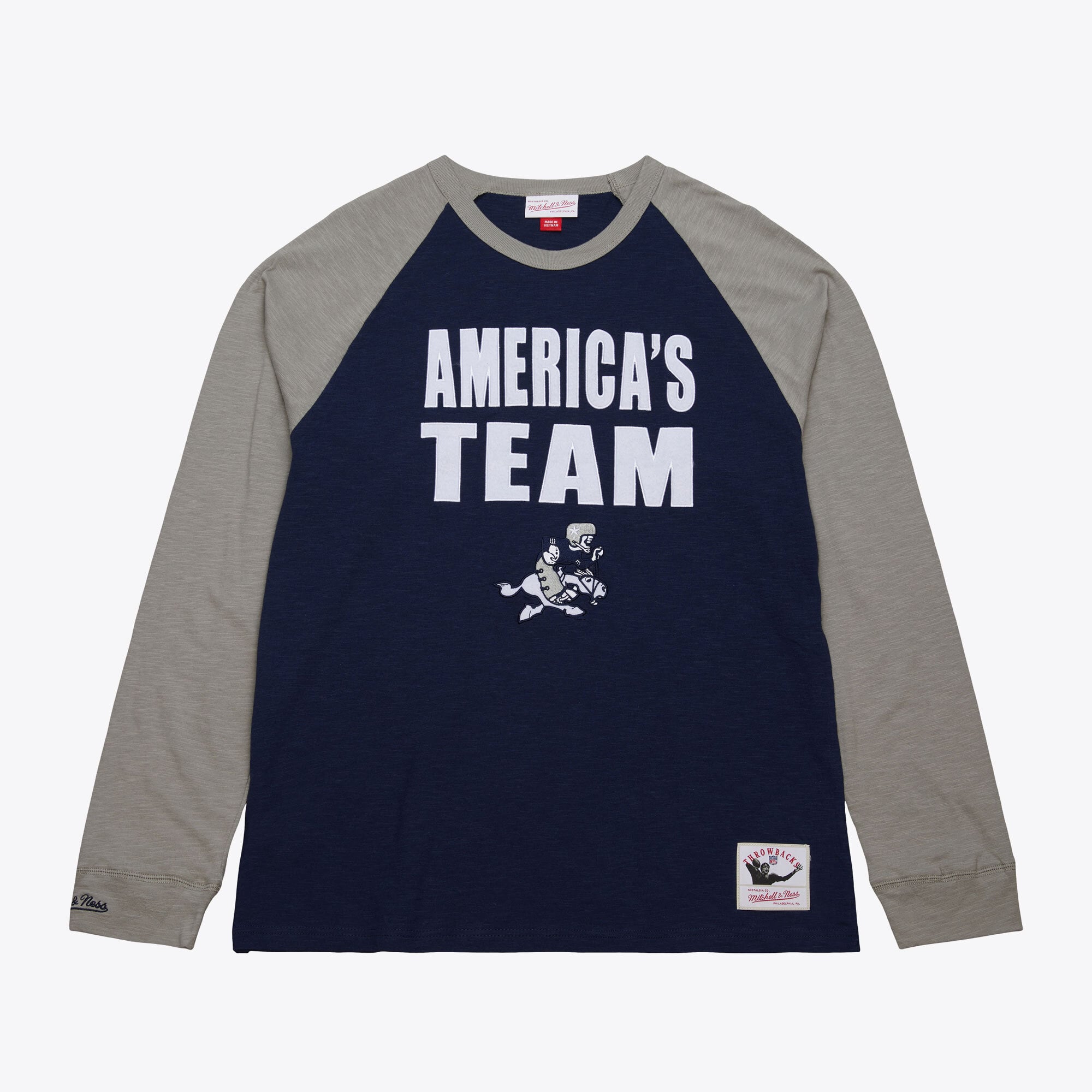 Dallas Cowboys Navy Vintage Logo Legendary Slub Long Sleeve T-Shirt
