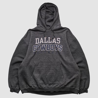 Dallas Cowboys Reebok 2000s Hooded Pullover Sweatshirt - Charcoal - 3XL by Fanatics Real Vintage