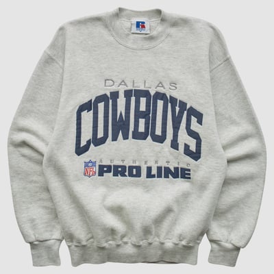 Dallas Cowboys Russell 90s Pullover Sweatshirt - Heather Gray - XXS by Fanatics Real Vintage