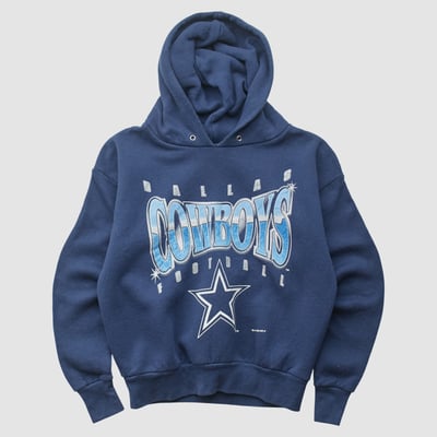 Dallas Cowboys Salem Sportswear 1994 Hooded Pullover Sweatshirt - Navy - Yth M by Fanatics Real Vintage