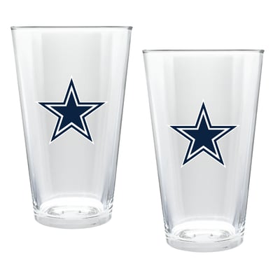 Dallas Cowboys Two-Piece 16oz. Double Play Pint Glass Set
