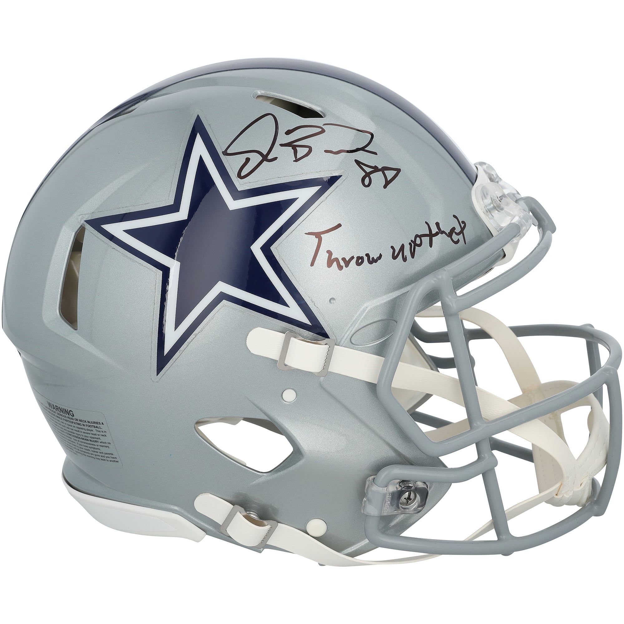 Dez Bryant Dallas Cowboys Autographed Riddell Speed Authentic Helmet with "Throw Up the X" Inscription