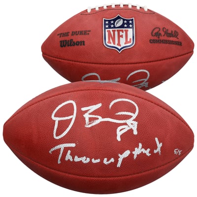 Dez Bryant Dallas Cowboys Autographed Fanatics Authentic Wilson Duke Full Color Football with "Throw Up the X" Inscription - Limited Edition #5/5