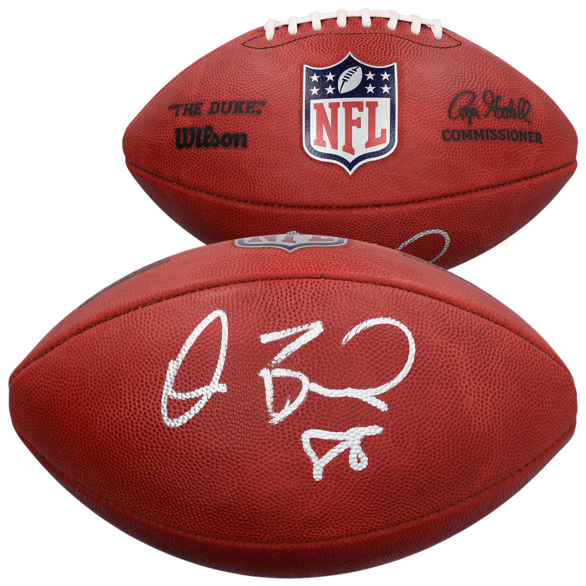 Ballon de football américain Wilson Duke en couleur, autographié par Dez Bryant des Dallas Cowboys