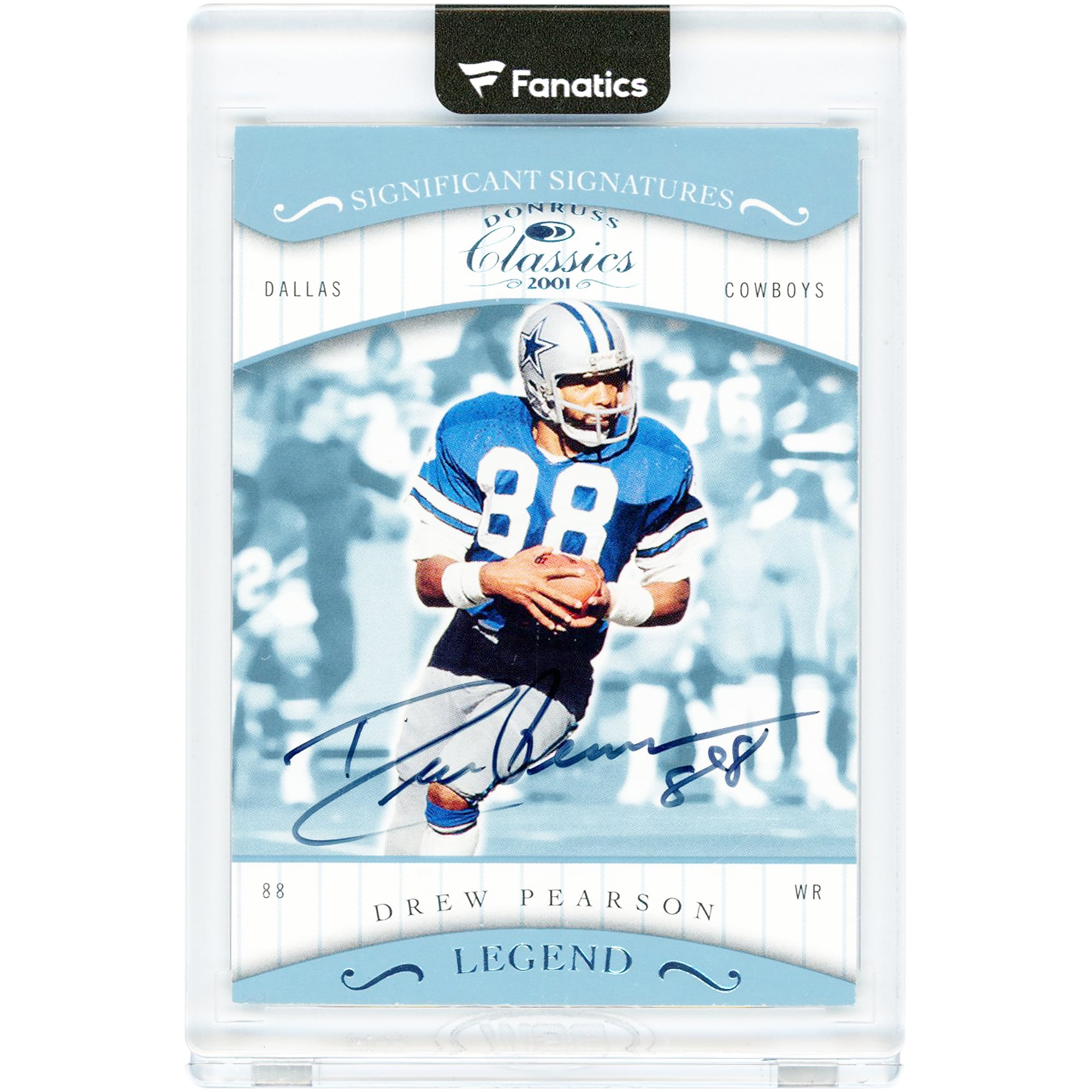 Carte n° 162 de la collection Donruss Classic 2001, signée par Drew Pearson (Dallas Cowboys)