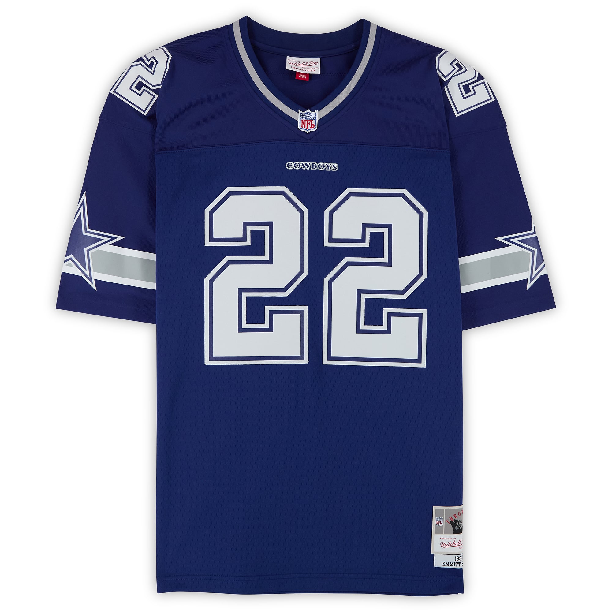 Emmitt Smith Dallas Cowboys Autographed Navy Mitchell & Ness 1996 Replica Jersey with "SB XXVIII MVP" Inscription