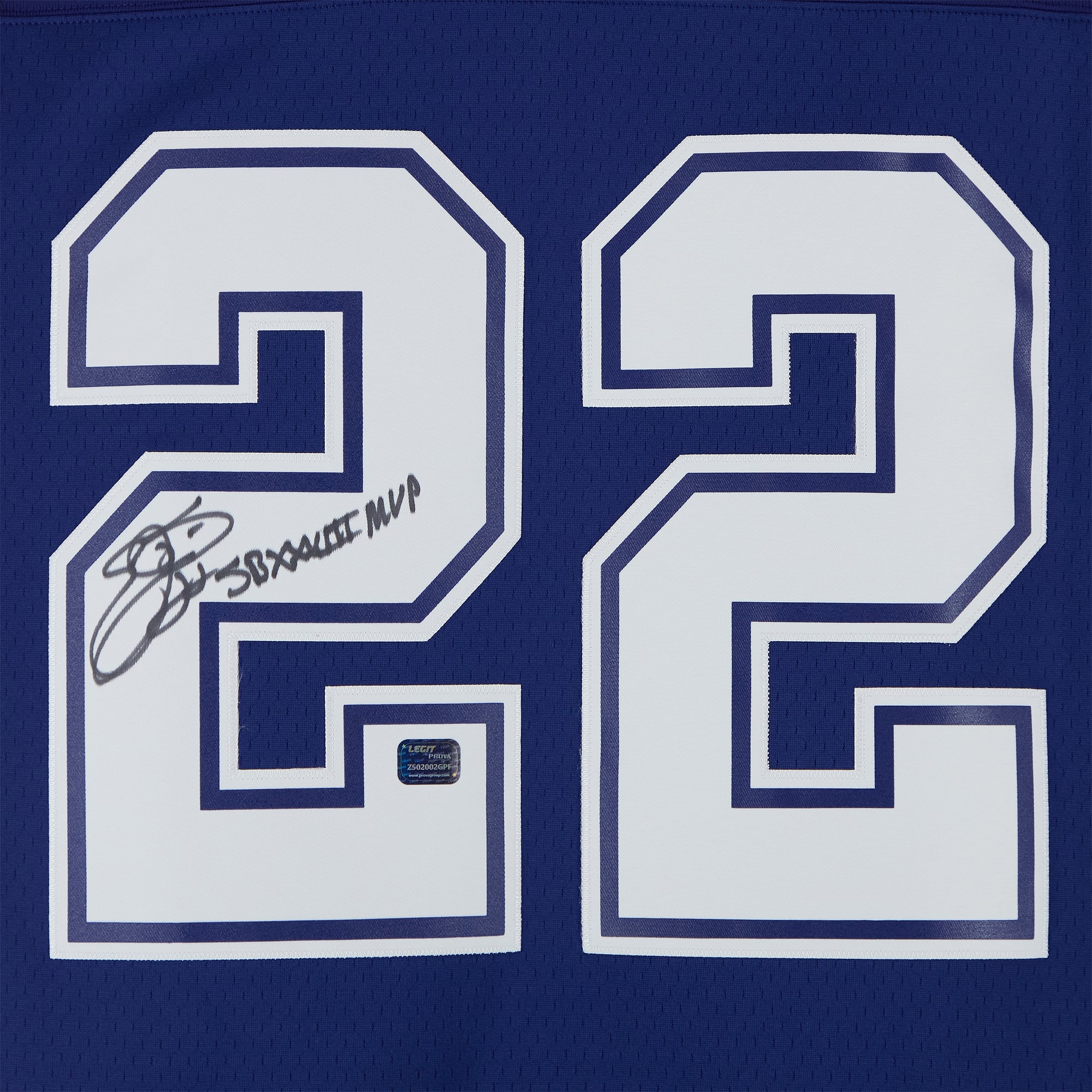 Emmitt Smith Dallas Cowboys Autographed Navy Mitchell & Ness 1996 Replica Jersey with "SB XXVIII MVP" Inscription