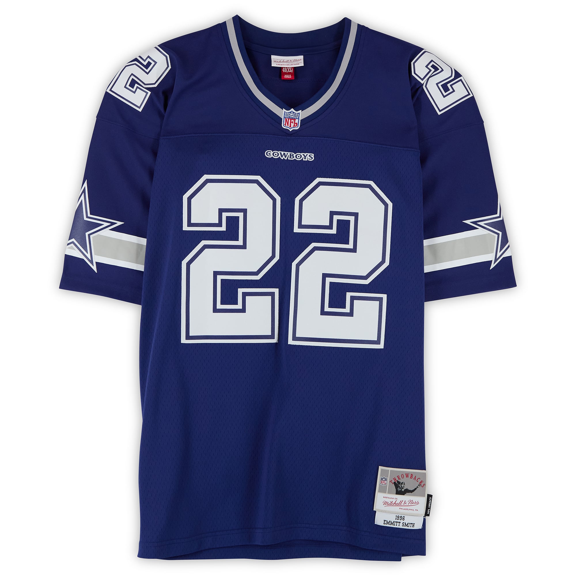 Emmitt Smith Dallas Cowboys Autographed Navy Mitchell & Ness 1996 Replica Jersey