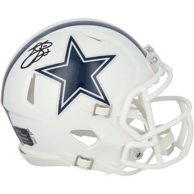 Emmitt Smith Dallas Cowboys Autographed Fanatics Authentic Riddell 2022 Alternate Speed Mini Helmet