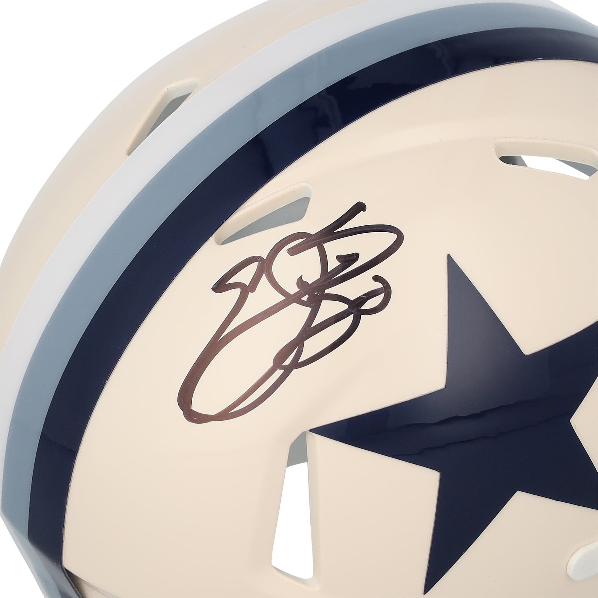 Emmitt Smith Dallas Cowboys Autographed Riddell Retro Speed Mini Helmet