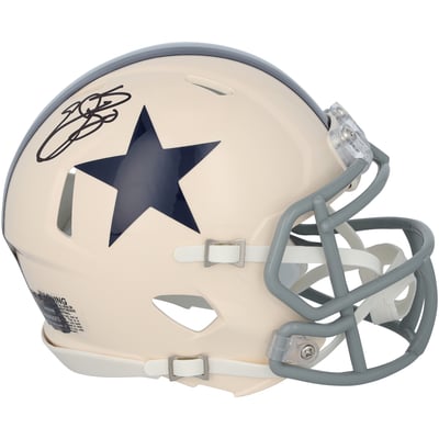 Emmitt Smith Dallas Cowboys Autographed Fanatics Authentic Riddell Retro Speed Mini Helmet