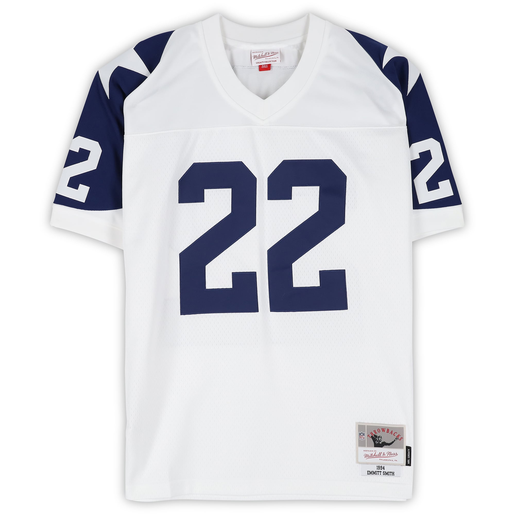 Emmitt Smith Dallas Cowboys Autographed White Mitchell & Ness 1994 Replica Jersey with "SB XXVIII MVP" Inscription