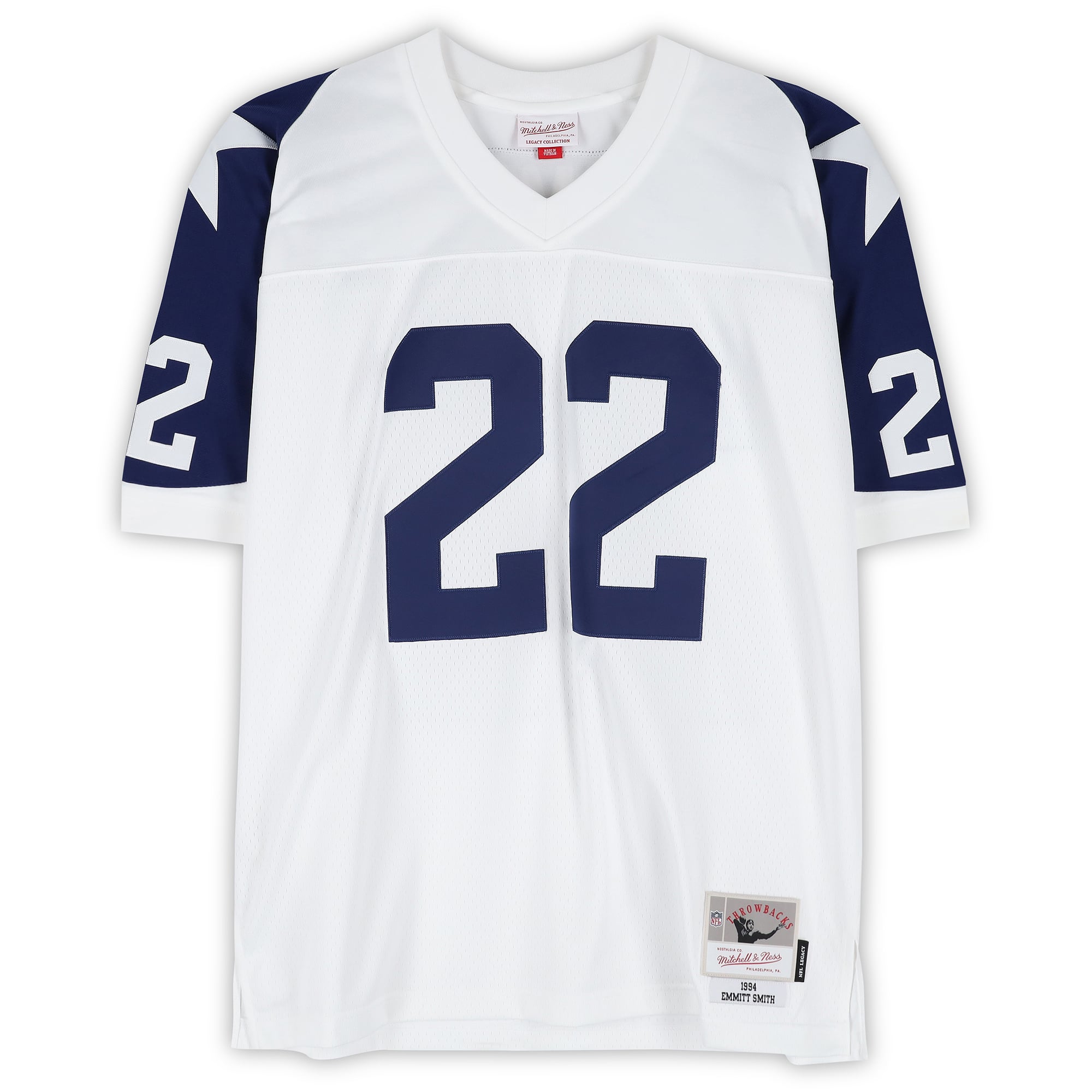 Emmitt Smith Dallas Cowboys Autographed White Mitchell & Ness Authentic 1995 Throwback Authentic Jersey
