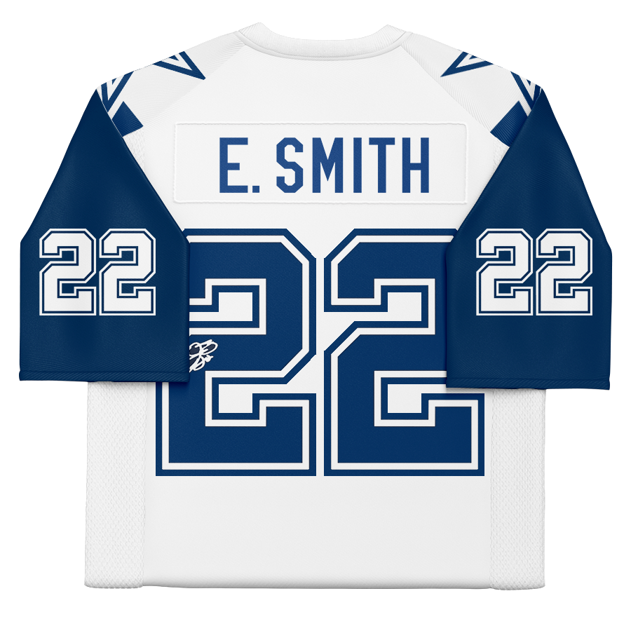 Emmitt Smith Dallas Cowboys Autographed White Mitchell & Ness Authentic 1995 Throwback Authentic Jersey