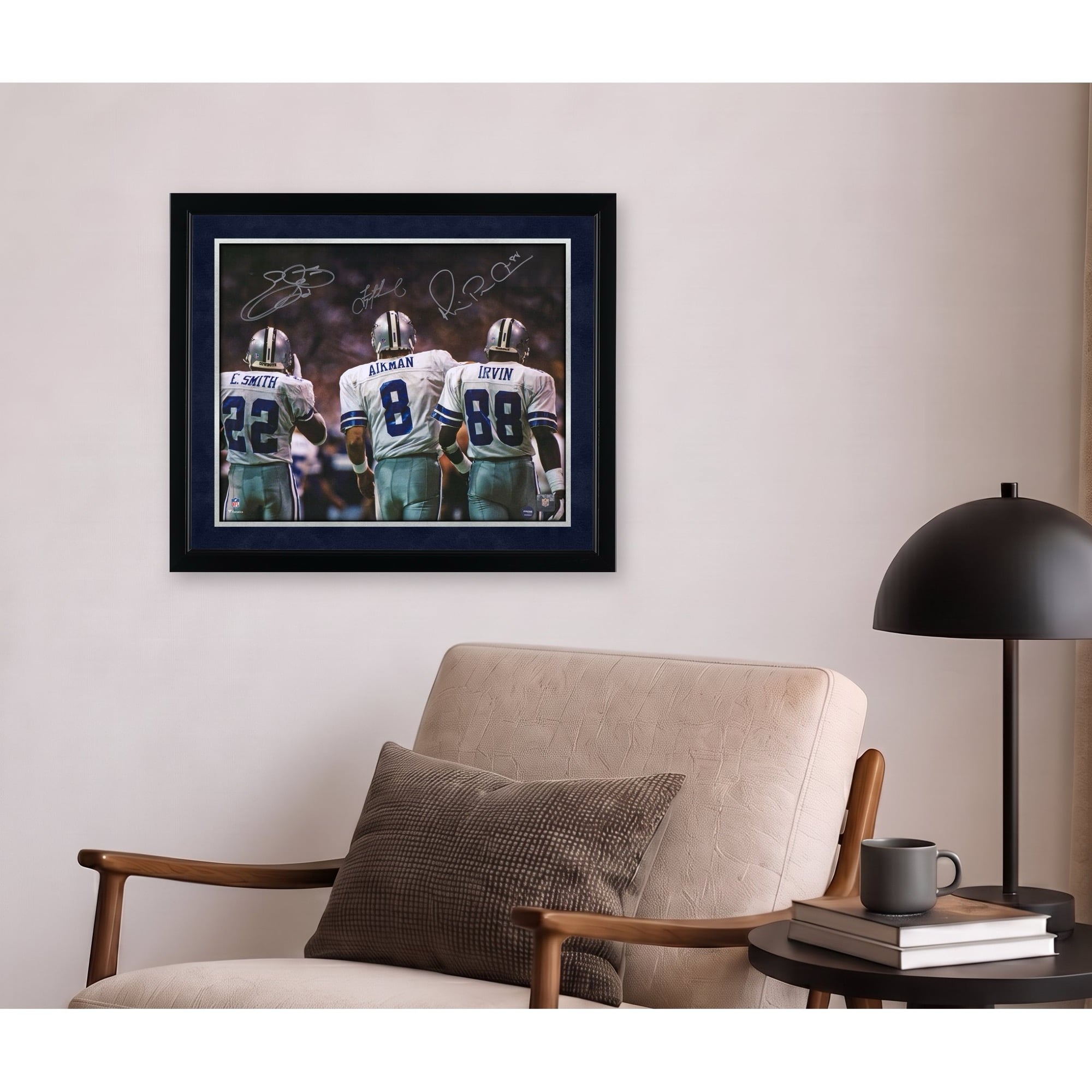 Emmitt Smith Michael Irvin & Troy Aikman Dallas Cowboys Autographed 16" x 20" Backshot Photograph