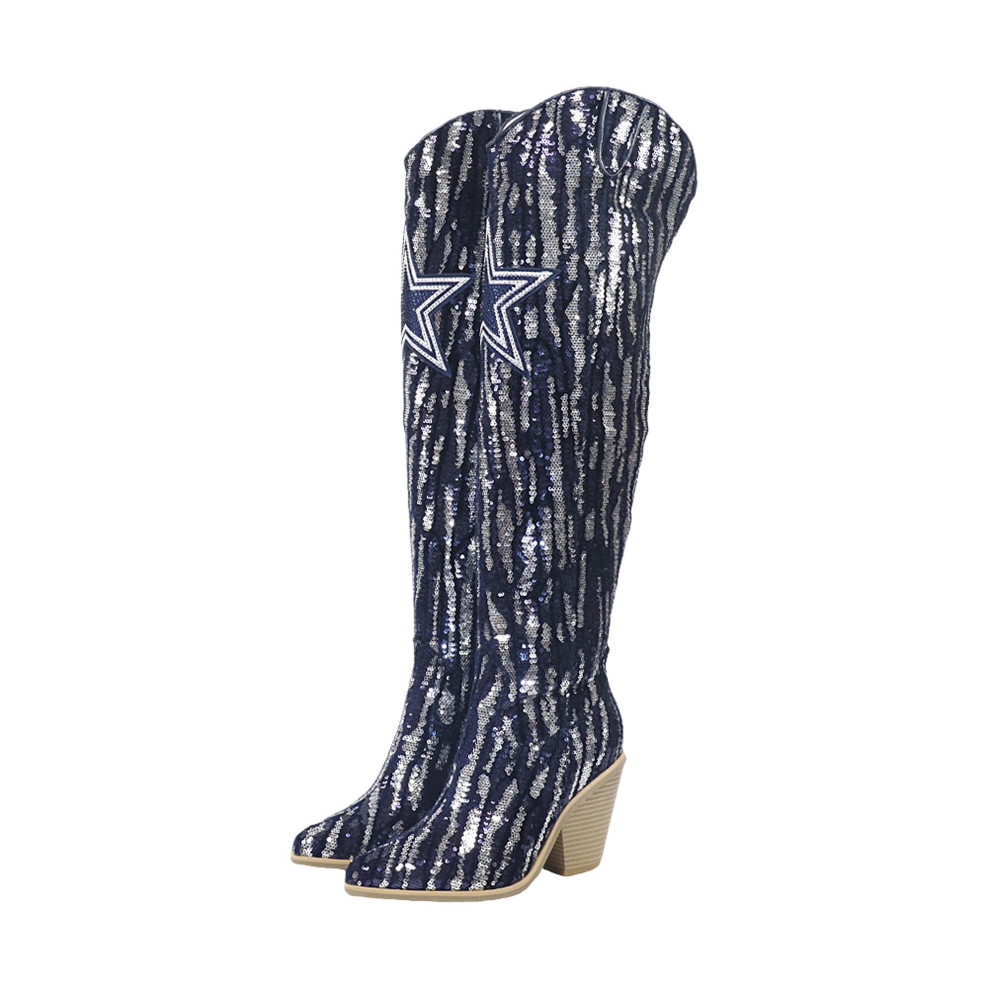 Bottes cuissardes à sequins bicolores FABGATING by Cuce Dallas Cowboys