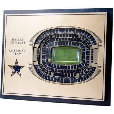Dallas Cowboys Fanpoint 17'' x 13'' 5-Layer StadiumView 3D Wall Art