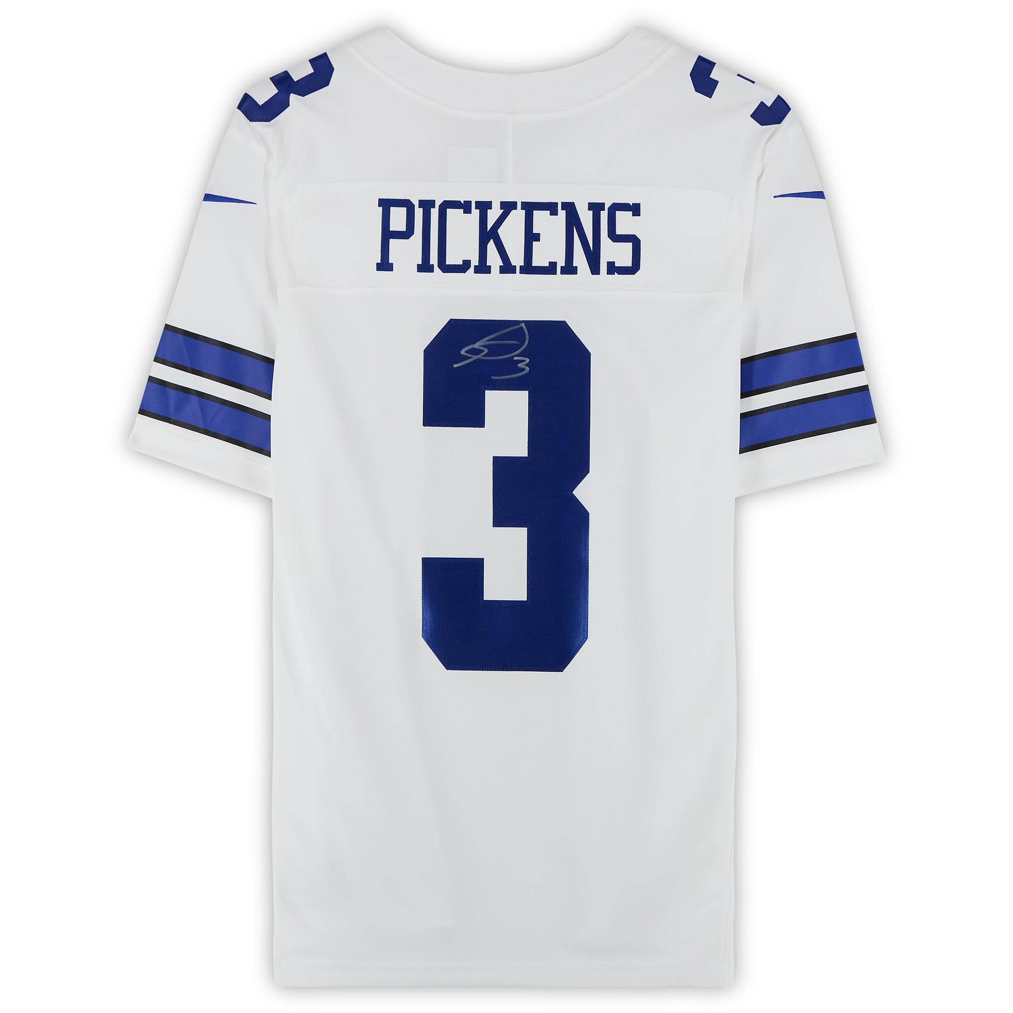 Maillot Nike Vapor Fuse blanc en édition limitée, autographié par George Pickens des Dallas Cowboys